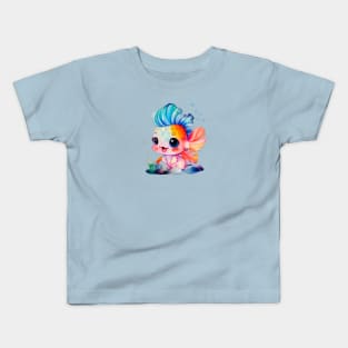 Cute, happy baby fish design Kids T-Shirt